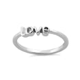thumbnail image 3 of 925 Sterling Silver Oxidized Platinum Plated Love Women Valentines Day Gifts Ring, 3 of 4