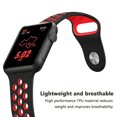 thumbnail image 3 of Compatible con Apple Watch Band 38-40 mm / 42 mm-44 mm, correa de muñeca de repuesto deportiva de silicona transpirable Compatible con iWatch Series 5/4/3/2/1 Adepaton 2033261-10, 3 of 9