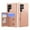Rosegold, variant on for Samsung Galaxy S24 Ultra Case Premium Leather RFID Blocking Wallet with Card Holder, Back Flip Cover Kickstand Magnetic Closure Shockproof Heavy Duty Case for Samsung Galaxy S24 Ultra,Black