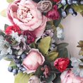 thumbnail image 4 of Door Wreath, Artificial Flower Peony Wreath - Four Seasons Front Door Decor with Peony and Green Leaves (35cm, Mix), 4 of 5