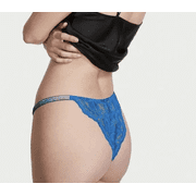 VS VERY SEXY Shine Strap Lace Brazilian Panty Shimmer Crystal Logo Band XS