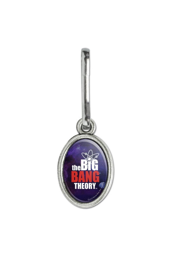 The Big Bang Theory Logo Antiqued Oval Charm Clothes Purse Suitcase Backpack Zipper Pull Aid