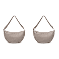 thumbnail image 1 of Bolso Crescent para Mujeres Y Hombres Hombro Con Bolsillo Interior Hobo PU El (Beige), 1 of 3
