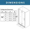 thumbnail image 3 of Adapt Allsumhome Bifold Shower Door 32-34 in.W x 72 in.H Pivot Swing Shower Doors,Matte Black,Tempered Shower Glass, 3 of 19