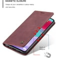 thumbnail image 4 of Wallet Case for Samsung Galaxy A53 5G, Premium PU Leather Case Vintage Matte Wallet Flip Cover [Card Slots] [Magnetic Closure] Stand Function Shockproof Full Protection - Red, 4 of 16