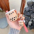 thumbnail image 4 of Funda Protectora De Silicona Compatible Con Airpods 1/2/Pro3, Forma De Perla De Té De La Leche, Funda Protectora Inalámbrica Para Auriculares, Funda Anticaída Advancent EL016762-02, 4 of 5