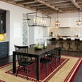 thumbnail image 2 of Ottomanson Non-Slip Area Rug for Living Room 6'6" x 9'2" Durable Low Profile Carpet, Red Border, 2 of 8