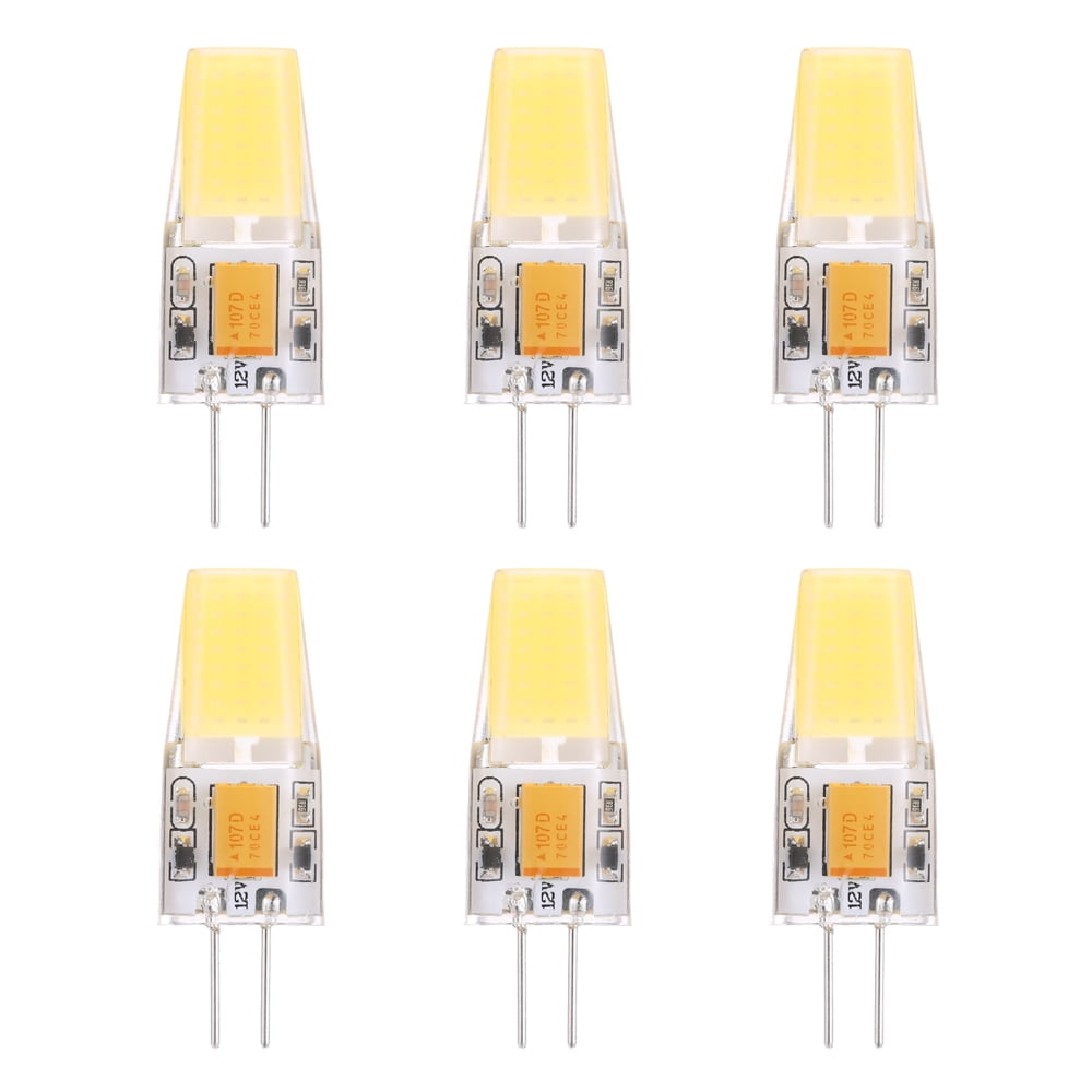 Tomshine G4 LED Bulb 12V Dimmable 2.5W Candelabra Base Bulbs Equivalent Light for Indoor Crystal Chandelier 6 Pack, Warm White