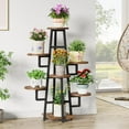 thumbnail image 3 of Support pour Plantes Intérieur Grande Étagère pour Plantes d'Angle Support pour Pots de Plantes Étagère Support à Fleurs pour Salon Balcon Jardin Rustique, 3 of 6