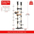 thumbnail image 6 of Cat Tree, Floor to Ceiling Cat Tower Adjustable Height [92-102 Inches=234-258cm], 7 Tiers Cat Climbing Tree with Hammock,Platforms and Sisal-Covered Scratching Posts for Indoor Cats,Smoky Grey, 6 of 18