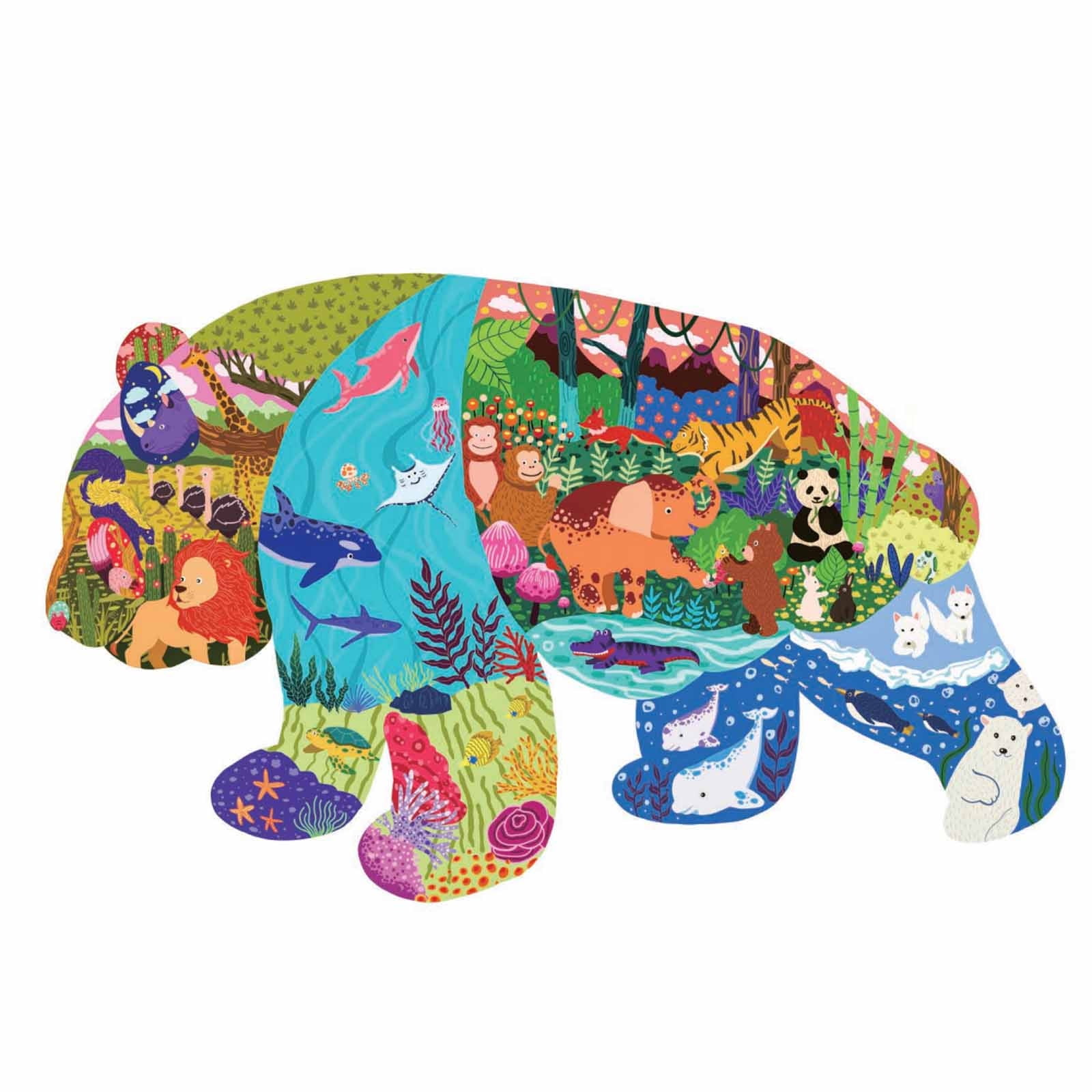 MMolecule Animal Puzzles PCS 180 Shape Gift Kids for Adults and Pieces
