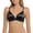 A1Black, variant on Women's Satin Lace Bralette Wireless Triangle Cups with Adjustable Spaghetti Straps and Bow Accent Scalloped Trim Silky Sleep Bra for Comfortable Lounge Wear Black 70AB