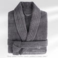 thumbnail image 5 of American Soft Linen, 100% Cotton Turkish Bathrobe - Soft, Absorbent, & Luxurious for Women, X Large - Gray, 5 of 9