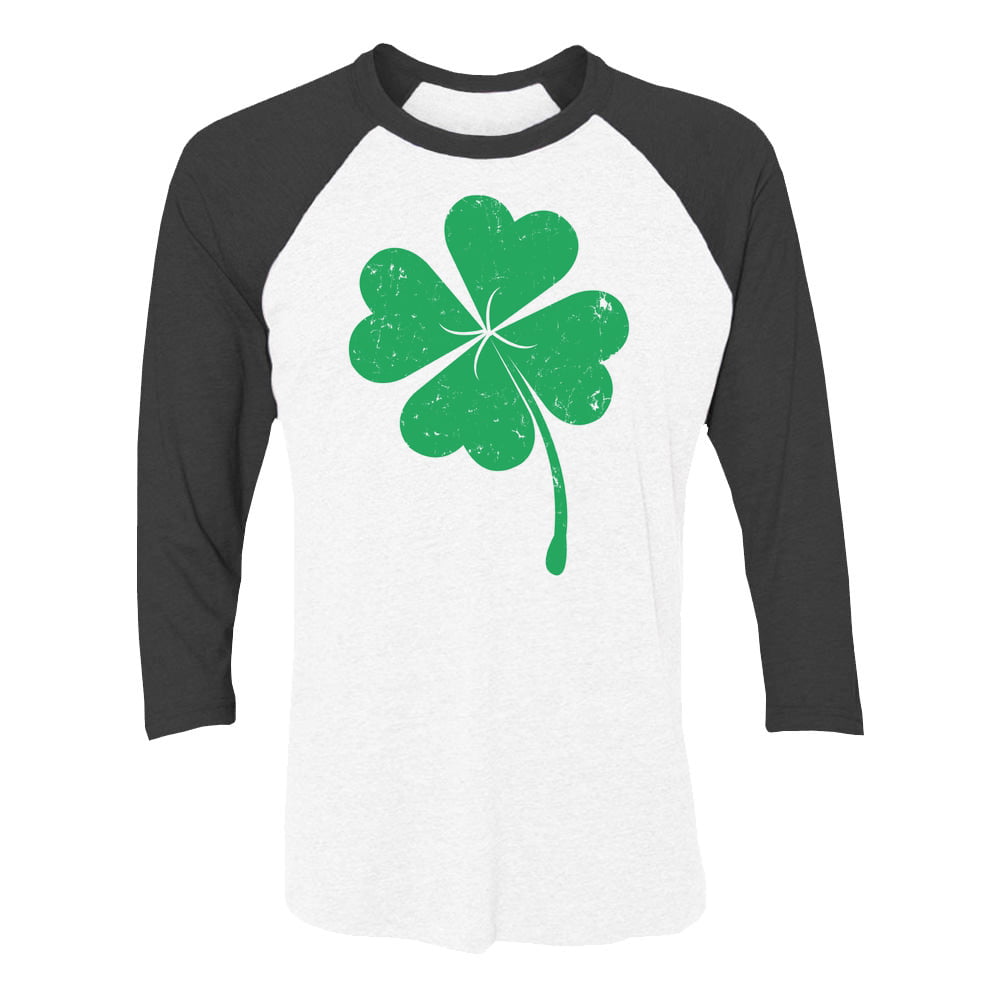 Not Irish Just Lucky St Patricks Day Baseball Style tee 34 Sleeve Raglan Unisex T-shirt