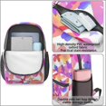 thumbnail image 4 of 17 Inch Lightweight Backpack,PVC Waterproof Oxford Fabric, Ergonomically Designed, with Large Capacity, Monarch Butterfly Aesthetic, 4 of 5