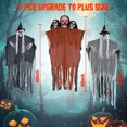 thumbnail image 3 of 3 Pack 40 Inch Halloween Hanging Ghost Decorations Outdoor Indoor, Animated Scary Grim Reaper Skeleton Decorations, Creepy Skull Ghost for Party Outside Yard Porch Haunted House, 3 of 7