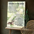 thumbnail image 2 of Pet Memorial Canvas Wall Art – “Waiting at the Door” Dog Poem Print, Ready to Hang Home Décor, Pet Loss Sympathy Gift for Dog Lovers, 2 of 4
