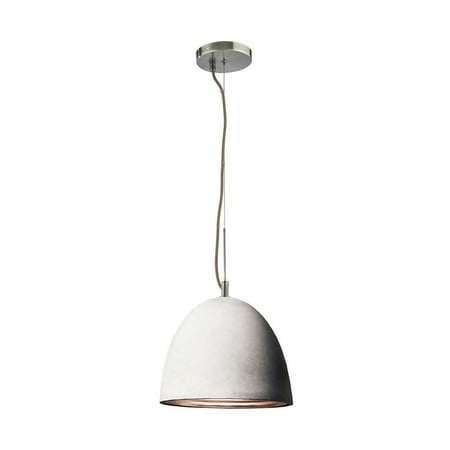 Castle 1 Light Pendant In Poured Concrete With Chrome Reflector Medium Canada - Cement Pendant Light Canada Castle 1 Light Pendant In Poured Concrete With Chrome Reflector Medium Canada - Cement Pendant Light Canada
