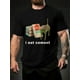 thumbnail image 1 of Camiseta informal de verano para hombre - Cuello redondo, algodón, estampado animal "I Eat Cement", negra, ligera y transpirable para un look informal., 1 of 6