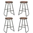 thumbnail image 1 of Jessar - Tabourets de Comptoir Collection Graham, Ensemble de 4, Marron, 1 of 5