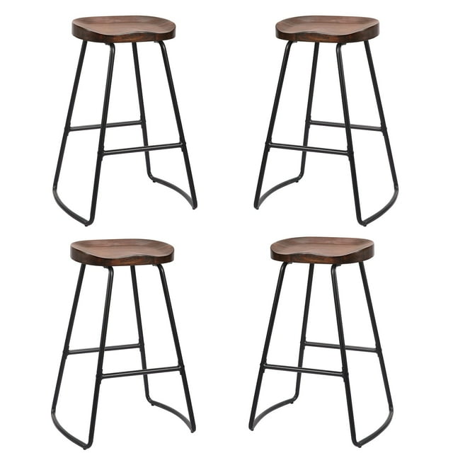 Jessar - Tabourets de Comptoir Collection Graham, Ensemble de 4, Marron