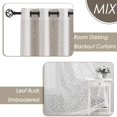thumbnail image 6 of Flowpartex Beige White Mix Matched Full Blackout Curtains with Lace Leaf Sheer 4 Window Sheer Panels for Modern Bedroon Living Room Decor, 52" W x 95" L, 6 of 9