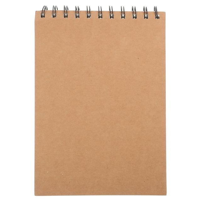 Cuaderno diario en blanco A5, Bloc de notas de tamaño portátil, cuaderno de bocetos de tapa dura Kraft, diario sin forro para notas diarias, suministro artesanal 8K