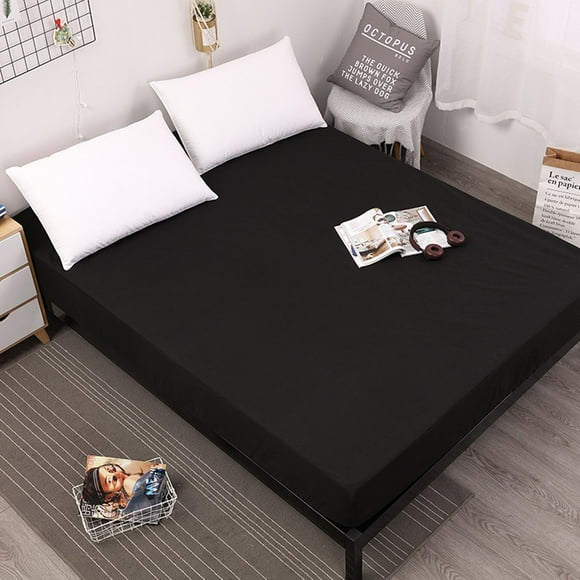 Koongso King Size 100% Brushed Microfiber Waterproof Mattress Protector,Terry Surface Fitted Mattress Cover with Elastic Band, Soft Breathable Mattress Cover Noiseless Mattress Pad Cover