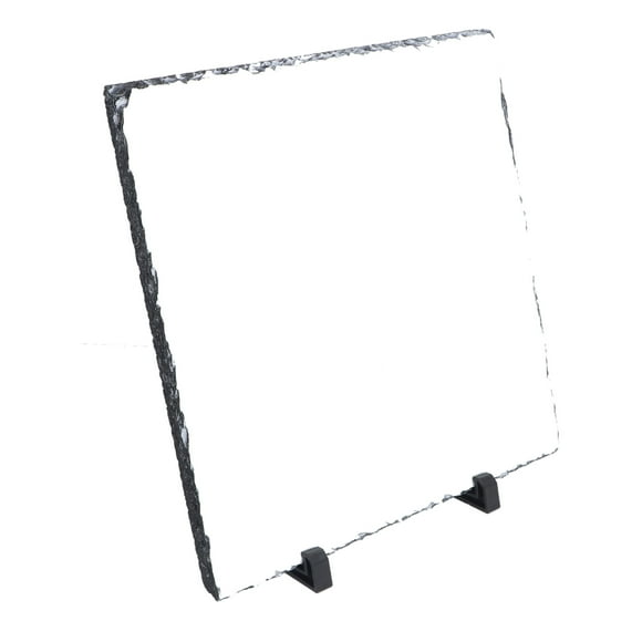 Picture Memorial Stone Frame, Sublimation Slate Blank DIY Glossy with Display Stand for Desktop