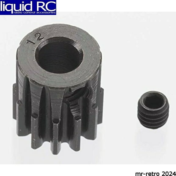 Robinson Racing Products 8612 Extra Hard 12 Tooth Blackened Steel 32p Pinion 5mm