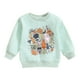 thumbnail image 1 of Gibobby Playeras Deportivas Niños pequeños bebés niñas niños otoño invierno cálido Halloween animados estampado manga larga Tops ropa para niños(Glauco, 12-18 Meses), 1 of 5