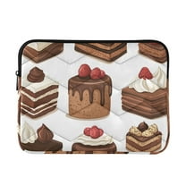 FORMRS 15-15.6 inch Laptop Sleeve Case Soft Carrying Quilted Computer Bag Cover, White Sweet Cakes