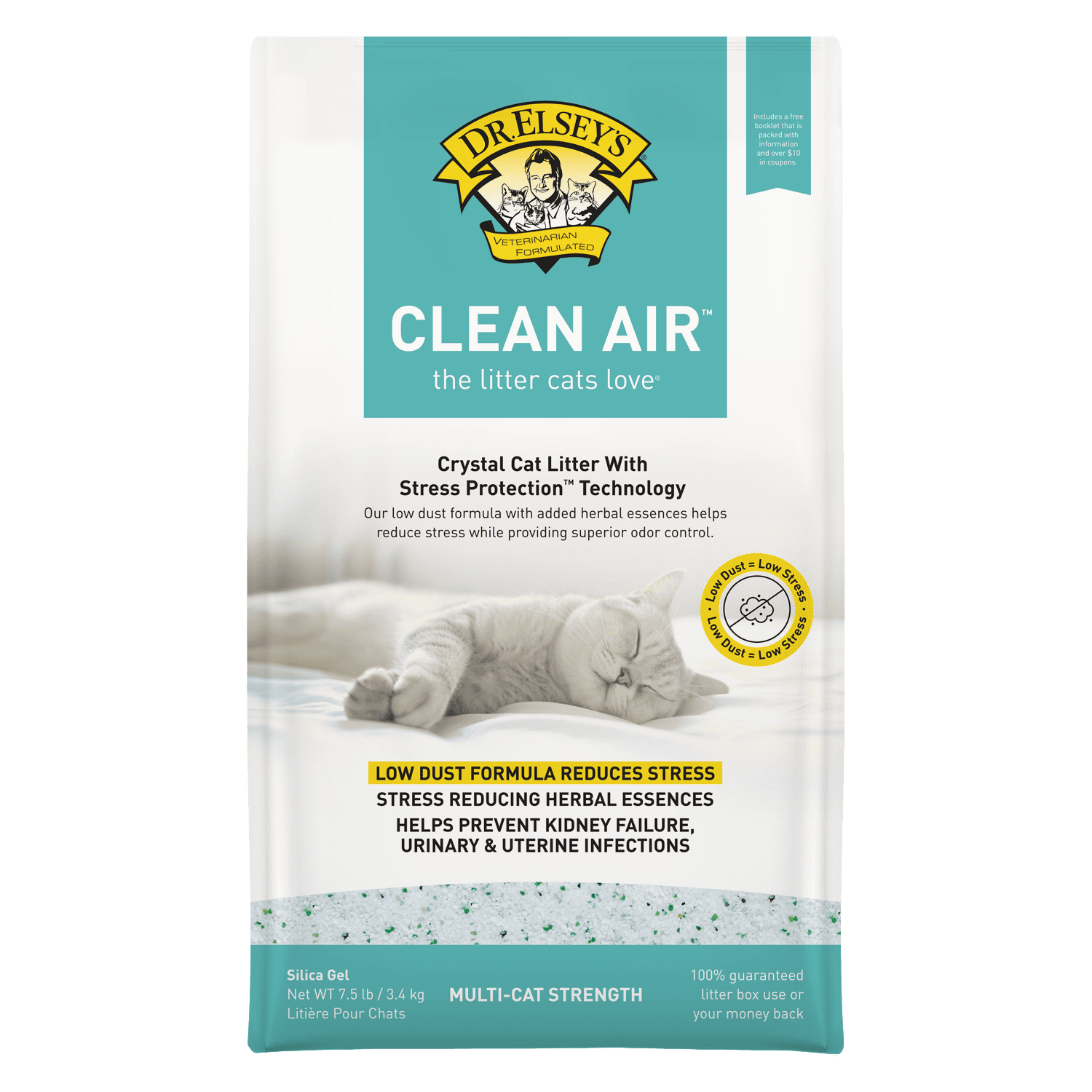 Dr. Elsey's® Clean Air, Stress Reducing Crystal Cat Litter, 7.5 lb Bag