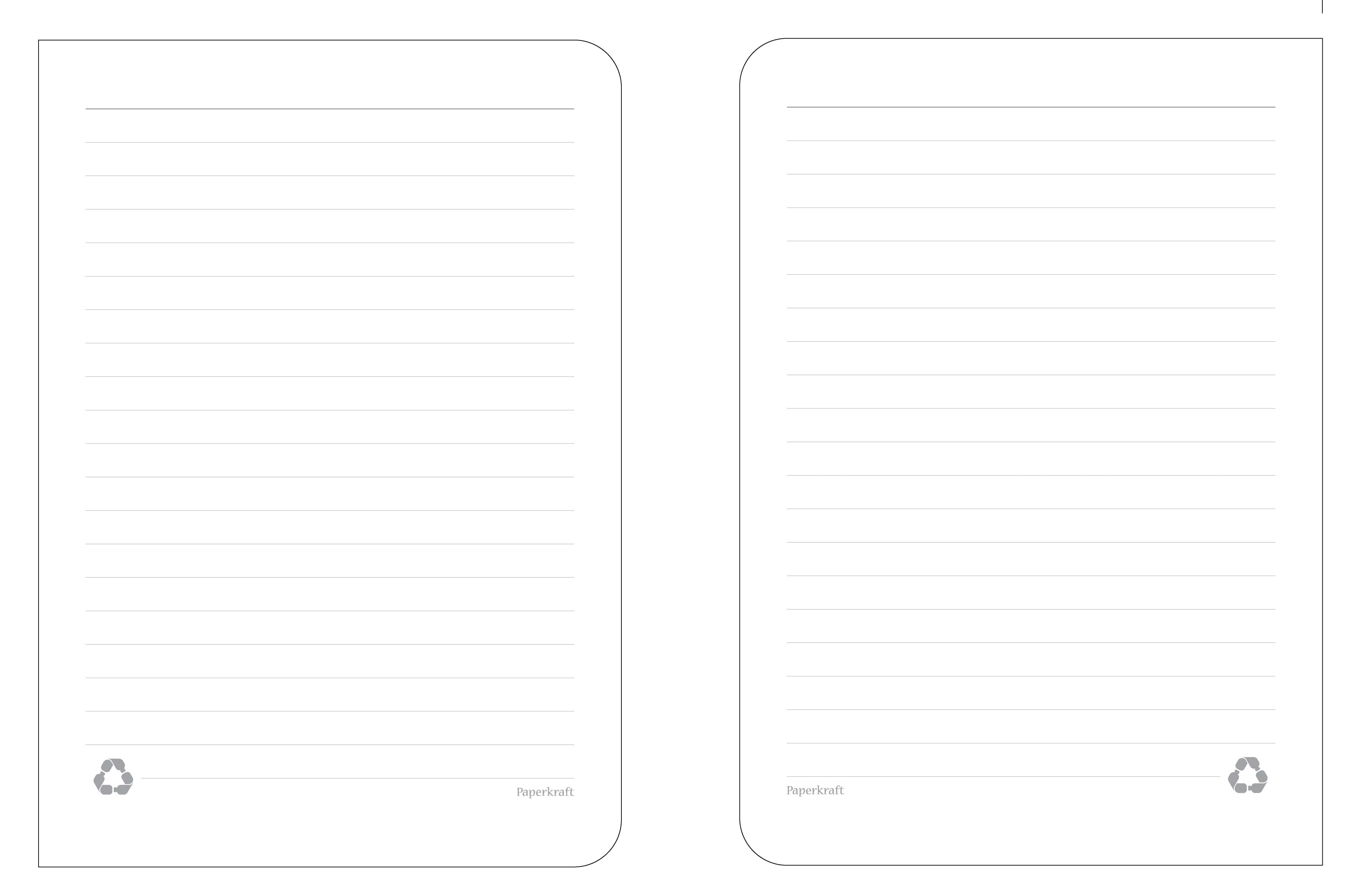 Paperkraft Med Blue Recycle Journal - Adult
