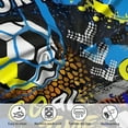 thumbnail image 4 of WASFDN Kids Duvet Cover Football Bedding Set for Children Boys 3D Printed Soccer Quilt Cover Set with 2 Pillowcases Sports Theme Comforter Cover 3Pcs,Twin Size,Style B, 4 of 7