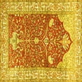 thumbnail image 1 of Ahgly Company Indoor Square Animal Yellow Traditional Area Rugs, 4' Square, 1 of 4