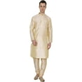 thumbnail image 1 of Royal Kurta Mens Silk Blend Kurta Pyjama Set (40, Plain Gold), 1 of 1