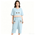 thumbnail image 2 of Stralyhd Funny Big Mouth Monster Onesie Pajamas Oversized Silly Monster Onesie Short Sleeve One Piece Loungewear Casual Party Pajamas Blue XXL, 2 of 4