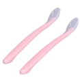 thumbnail image 3 of 2 cucharas de silicona para autoalimentación de bebés, utensilios de entrenamiento para niños pequeños con cabezal suave para el destete., 3 of 14