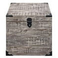 thumbnail image 3 of Golden Mateo Solid Wood Trunk End Table in Gray, 3 of 9