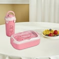 thumbnail image 4 of HOZVOMI Portable Divided Lunch Box Set with Water Cup, Microwaveable, Leak-Proof, Includes Utensils, 4 of 6