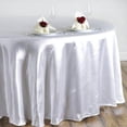 thumbnail image 4 of BalsaCircle 108" Round Satin Tablecloth White Round Table Linen, 4 of 5