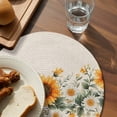 thumbnail image 4 of Round Placemats Sunflower Daisy 15 inch Set of 2 Table Mats for Dining Table Linen Background Heat Resistant Non-Slip Kitchen & Home Decorative Place Mat Set, 4 of 8