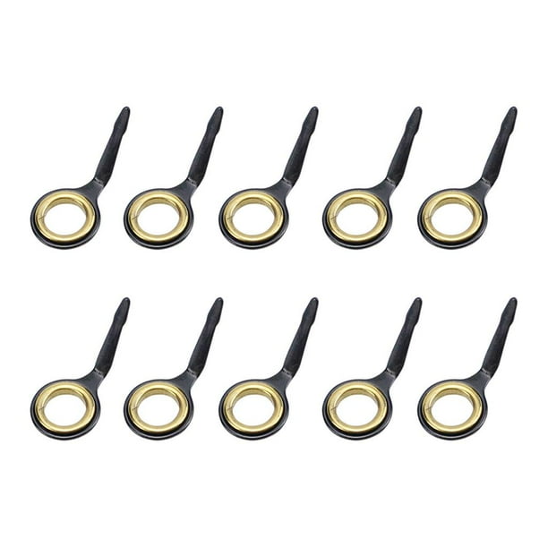 10 Unids de Acero Inoxidable Guías de Caña de Pescar Macarena Conjunto para Barras de Barco de Oro 10