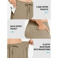 thumbnail image 4 of TACVASEN Women's Hiking Shorts Quick Dry Lightweight Water Resistant Athletic Shorts with 3 Zipper Pockets Drawstring Waistband, 4 of 6