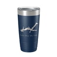 thumbnail image 1 of Lake Wee-Ma-Tuk Map Tumbler Travel Mug Insulated Laser Engraved Coffee Cup Illinois 20 oz Navy Blue, 1 of 1