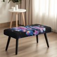 thumbnail image 4 of Whosucclay Hibiscus Plumeria Butterfly Star Print Dining Bench Slipcover Rectangle Bench Cover for Dining Room, Living Room, Bedroom, Kitchen Waterproof Benches Seat Covers Universal Bench Protectors, 4 of 7