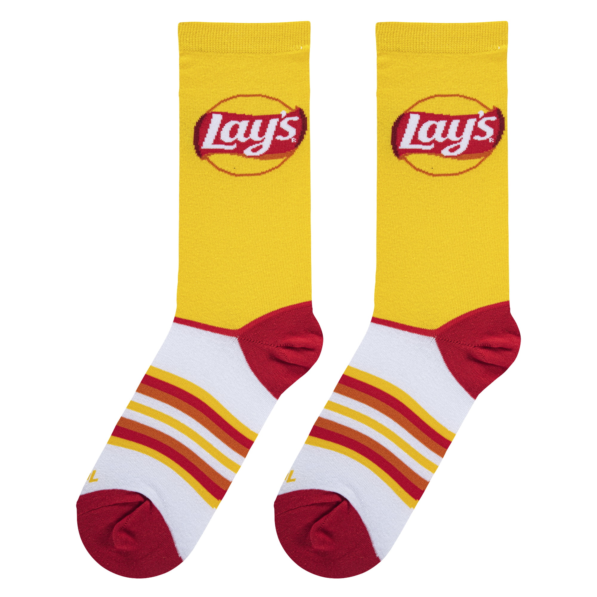 Cool Socks, Lays Potato Chips Logo, Women's Funny Crew Socks
