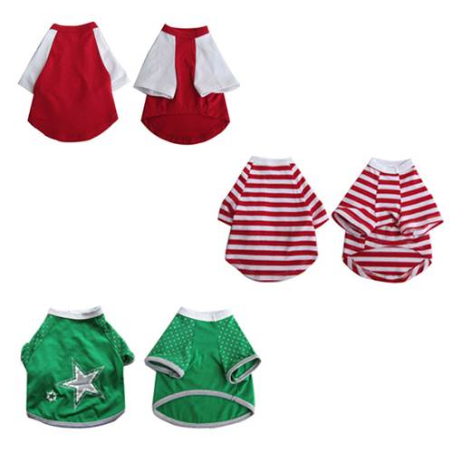 3Pack Pretty Pet Apparel with Sleeves, Large