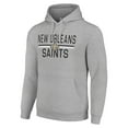 thumbnail image 2 of Unisex Starter Heather Gray New Orleans Saints Team Mesh Print Graphic Tri-Blend Pullover Hoodie, 2 of 3